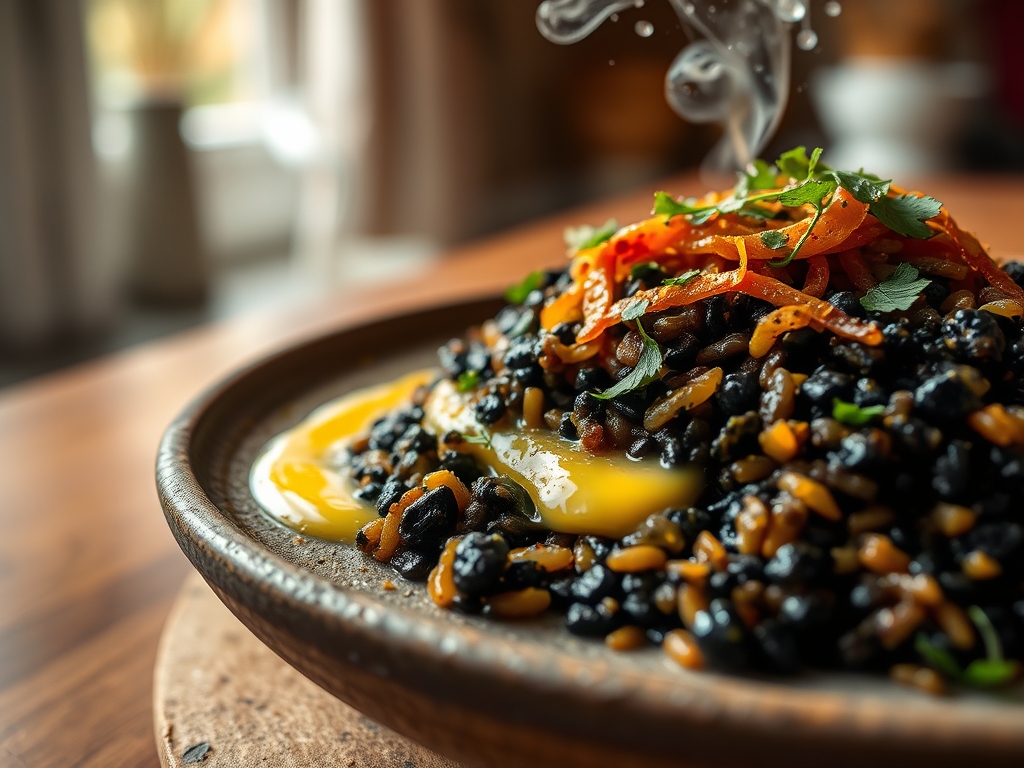 Arroz negro con alioli