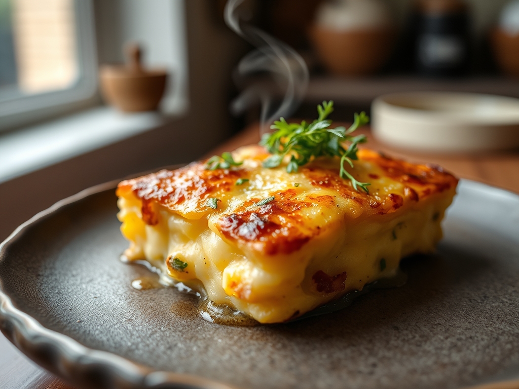 Coliflor gratinada con queso
