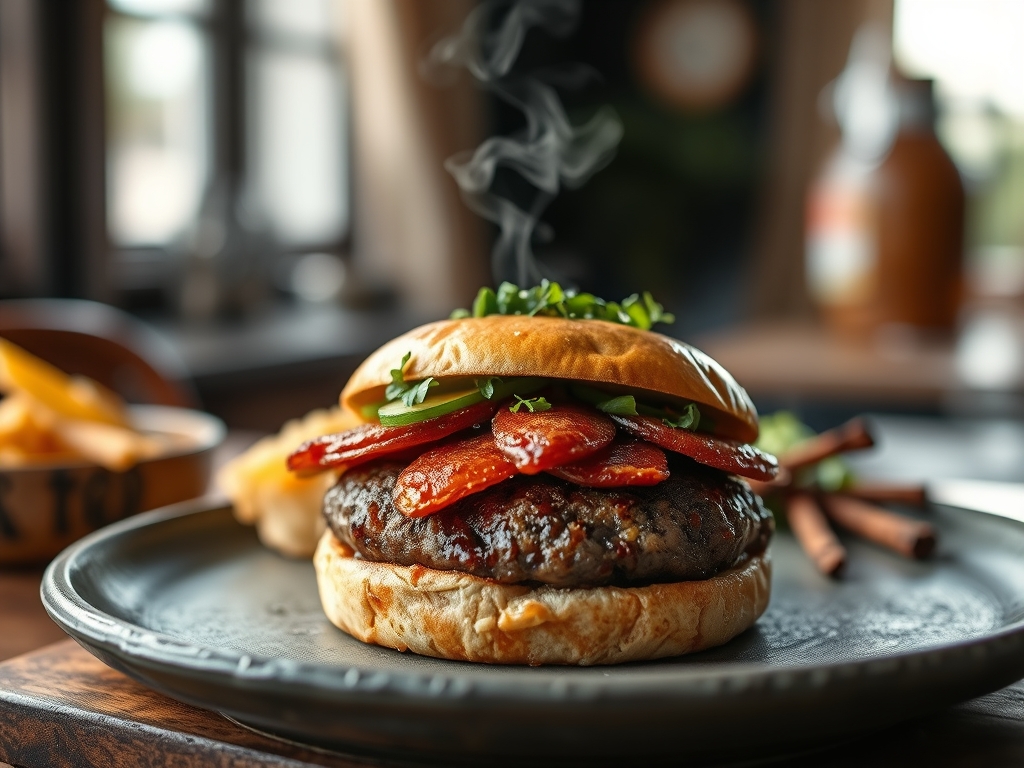 Hamburguesa de buey real