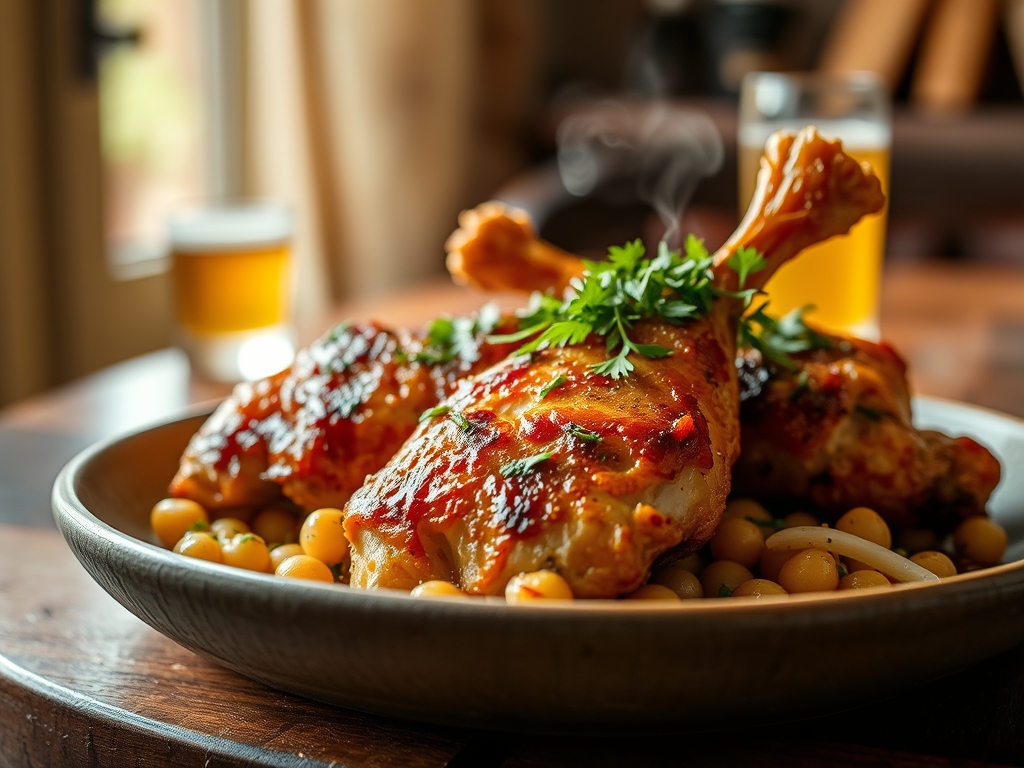 Pollo a la cerveza