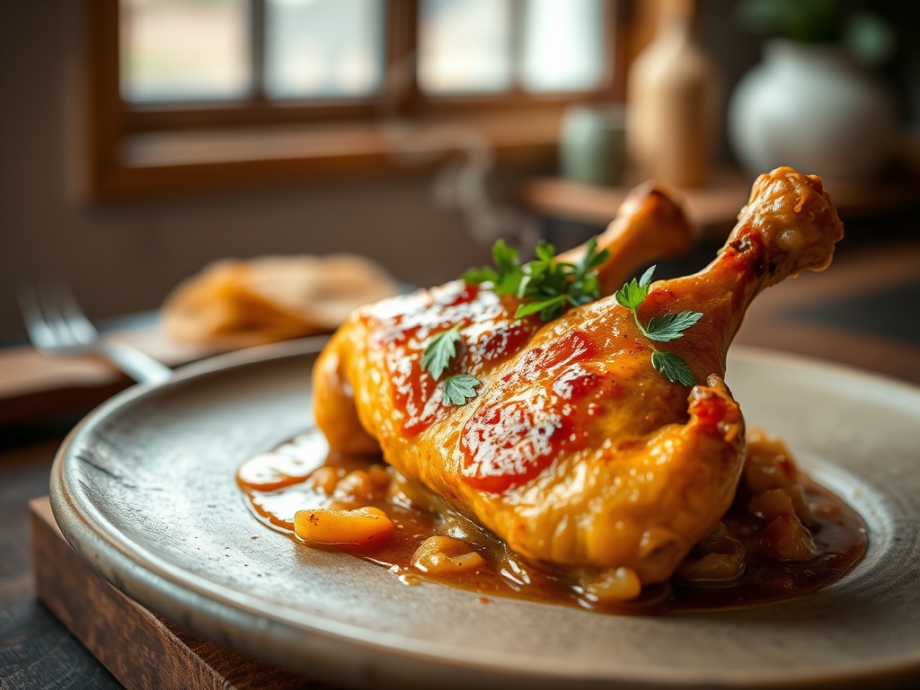 Pollo al ajillo real