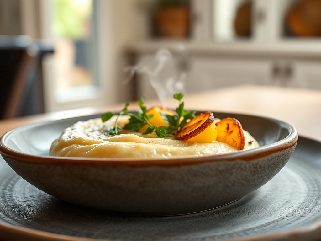 Puré de patatas trufado