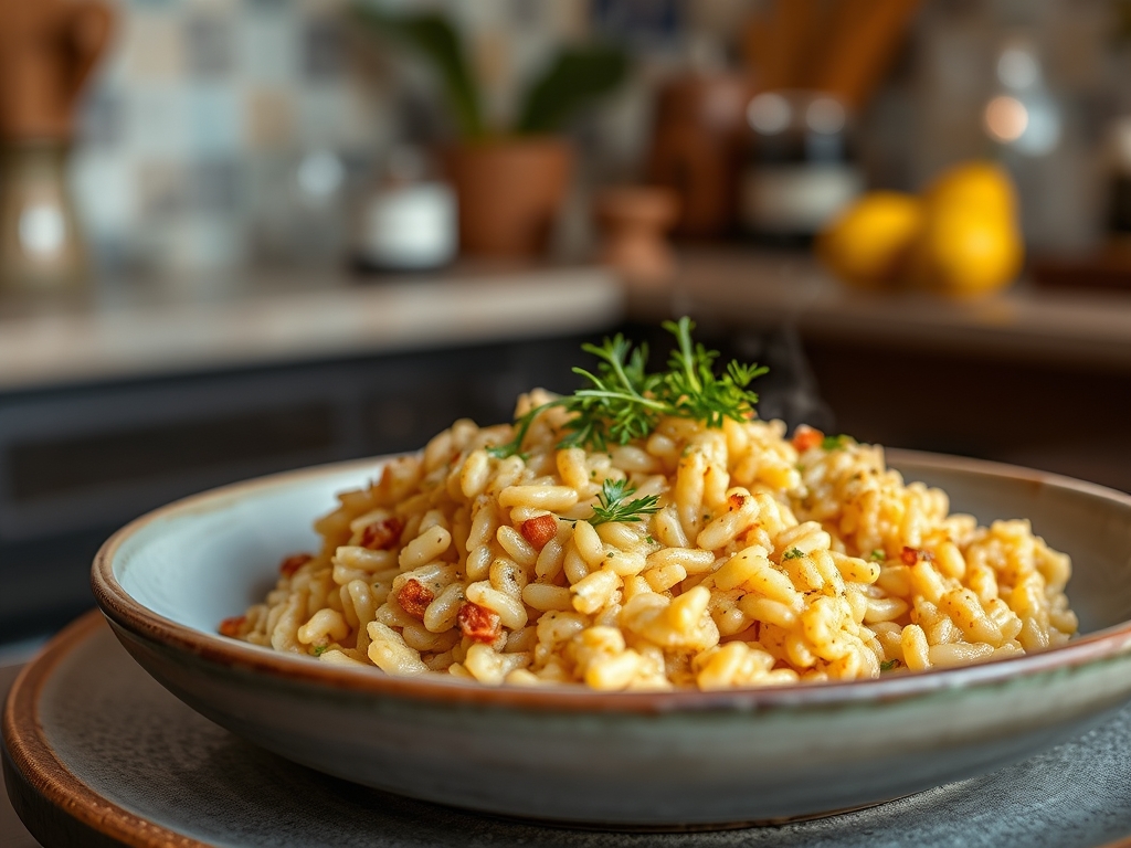 Risotto al azafrán