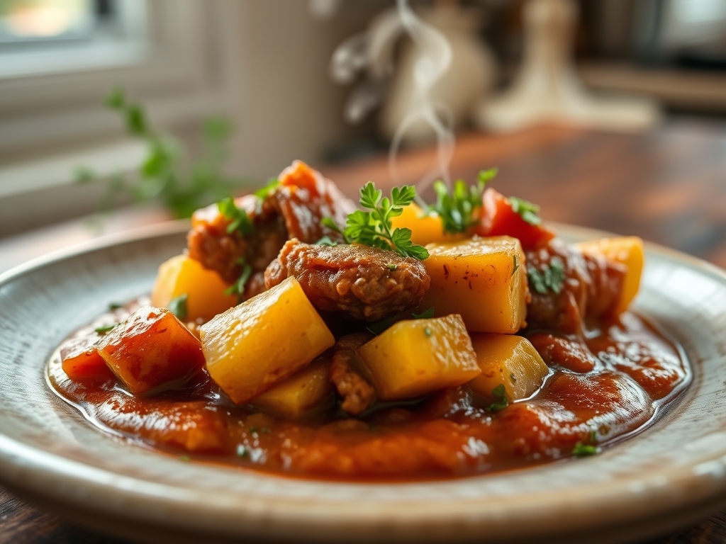 Estofado de patatas con carne