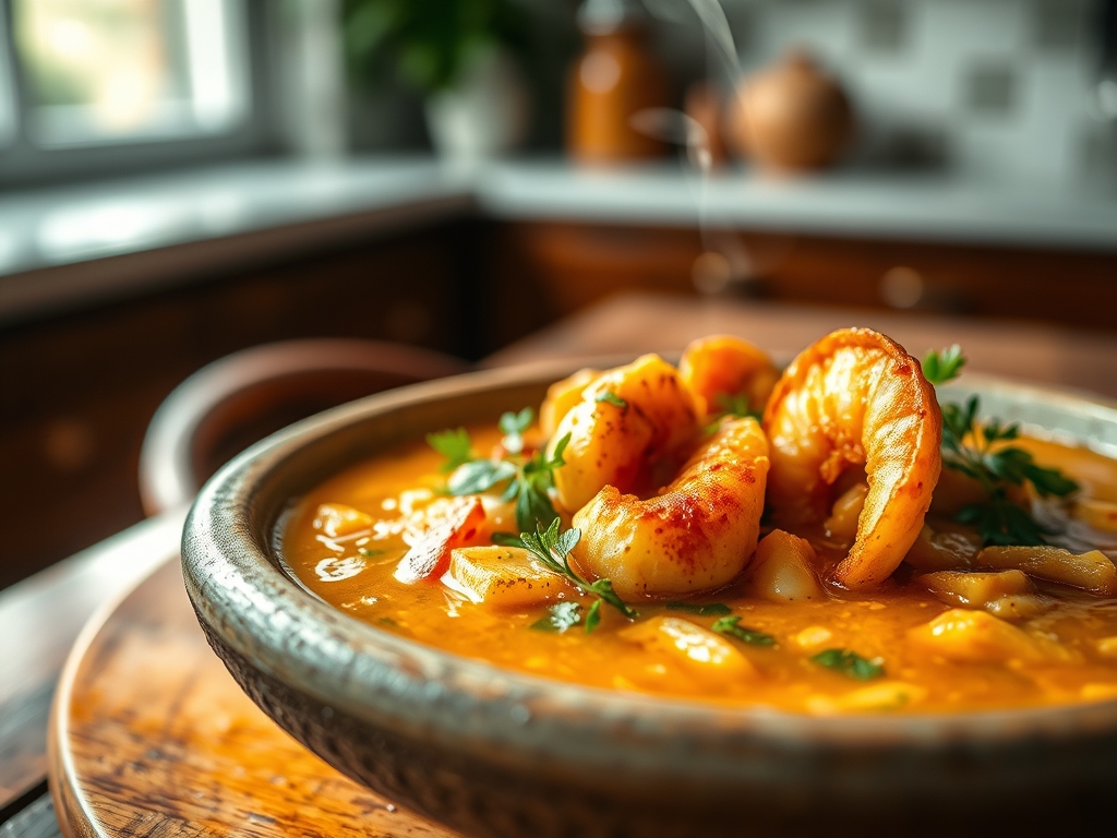 Sopa de pescado y marisco